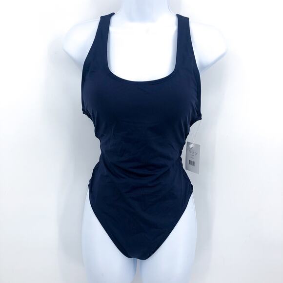 ANDIE SWM The Tulum One Piece Medium 8-10 Navy Blue Flat Cross Strap Back NWT - Picture 4 of 9